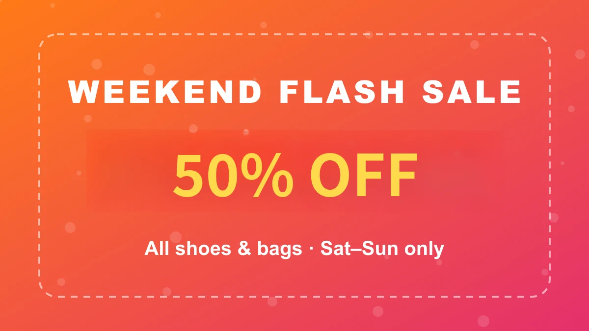 Same poster with an Exact edit: 50% OFF in flat yellow, no outline